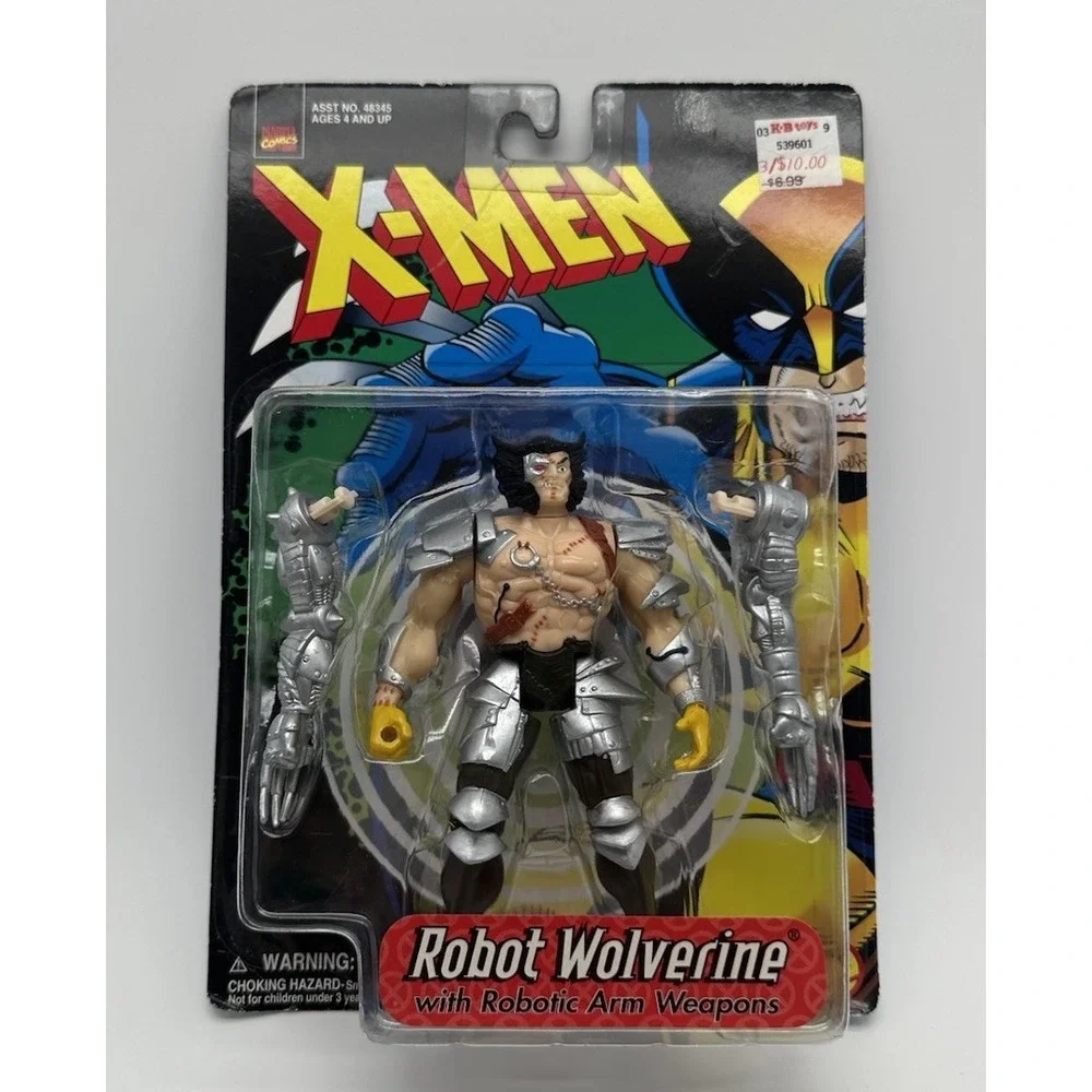 1998 TOY BIZ MARVEL X-MEN ROBOT WOLVERINE ROBOTIC ARM WEAPONS #48346 SEALED